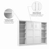 Bestar Bestar Pur Full Murphy Bed with 2 Shelving Units (109W) in White 26893-17